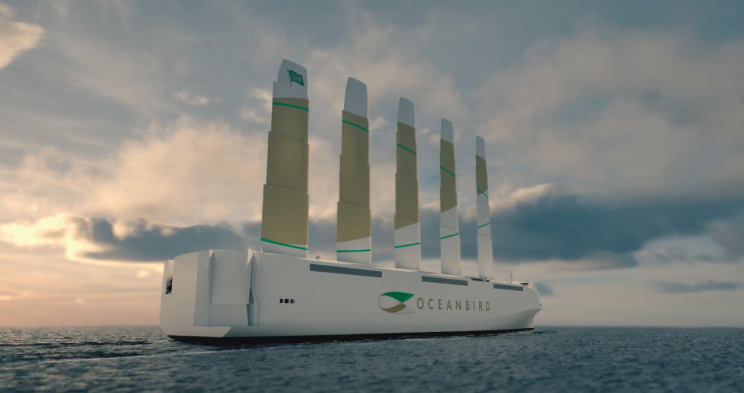 Swedish Consortium Unveils Wind-Powered Car Carrier With Towering Wings Swedish Consortium Unveils Wind-Powered Car Carrier With Towering Wings