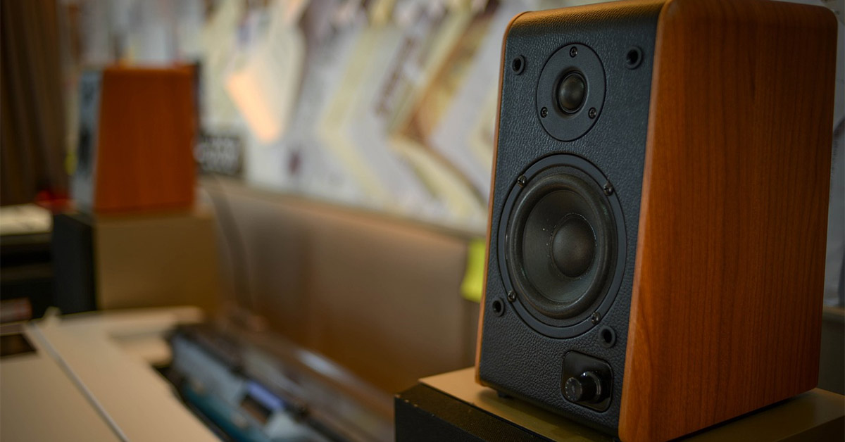 A Pair Of Speakers In A Music Studio A Pair Of Speakers In A Music Studio