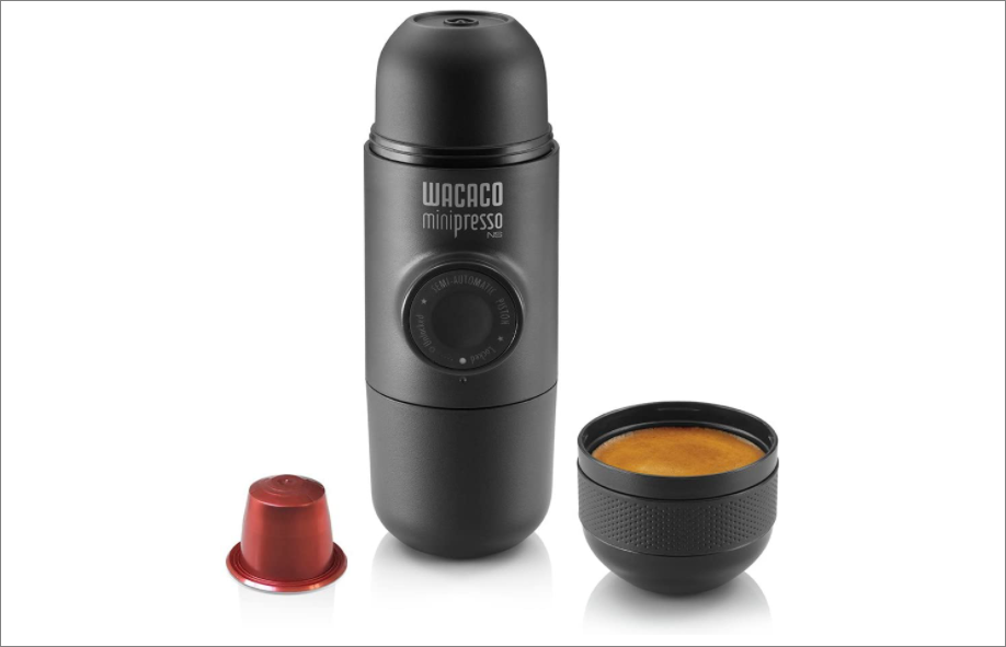 Minipresso Coffee Maker Black coffee maker with coffee cup