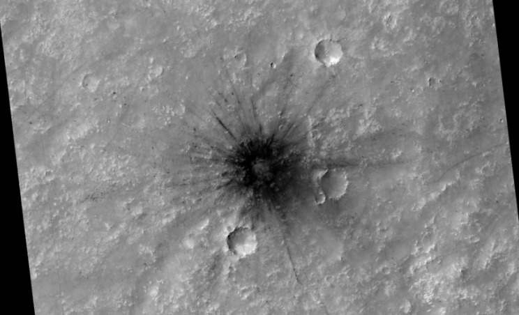 "Work of Art" Crater on Mars Captured by NASA's HiRISE "Work of Art" Crater on Mars Captured by NASA's HiRISE