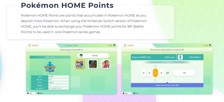 pokemon home points