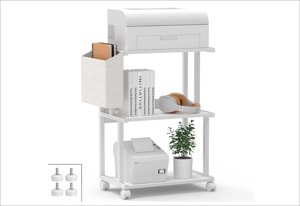 Oastreeful White Printer Stand White printer stand