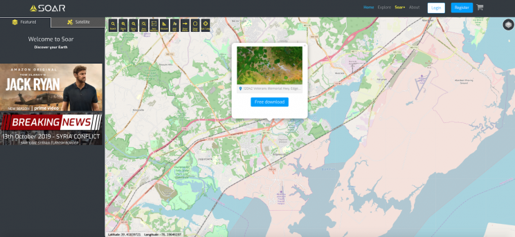 View SuperView Satellite Imagery on This Supermap Platform