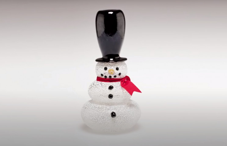 glass sculpture snowman
