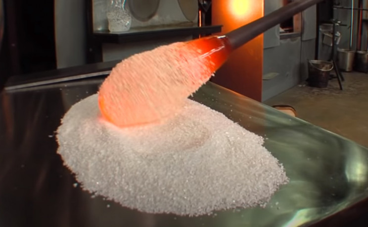 glass sculpting snowman