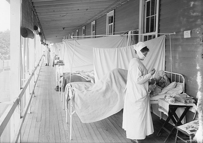 Flu patients at Walter Reed Army Hospital Flu patients at Walter Reed Army Hospital