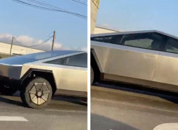 Tesla's Cybertruck Caught on Camera on the Streets of LA for the First Time Ever