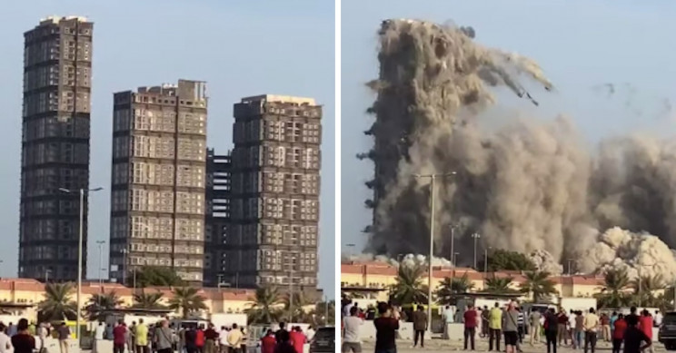 144-Floor Plazas Demolished in Abu Dhabi Within 10 Seconds