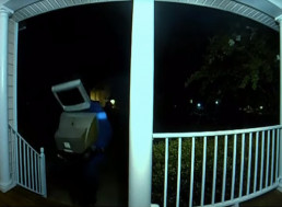 Man with TV for a Head Leaves Vintage TV Sets on Unassuming People's Porches