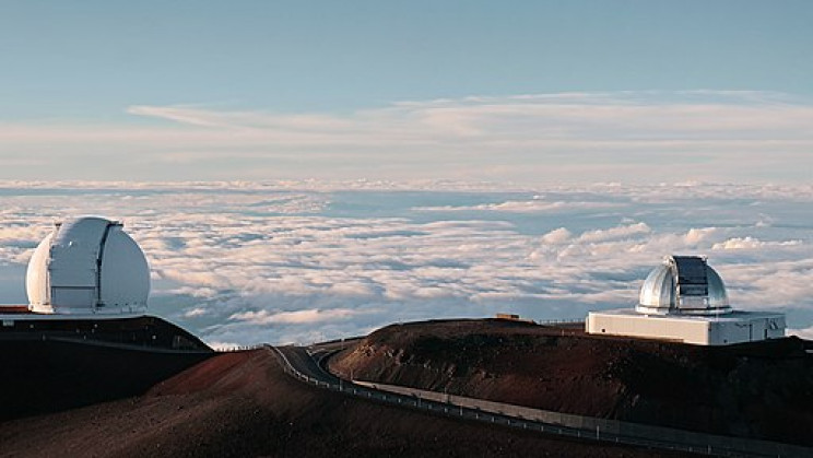 Mauna-Kea-Telescopes Keck and NASA Telescopes. Mauna Kea Summit, Big Island, Hawaii, United States