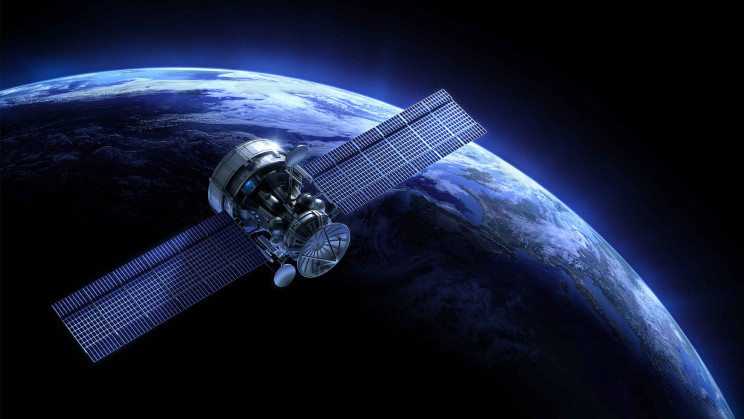 A 3D image of satellite. A 3D image of satellite.