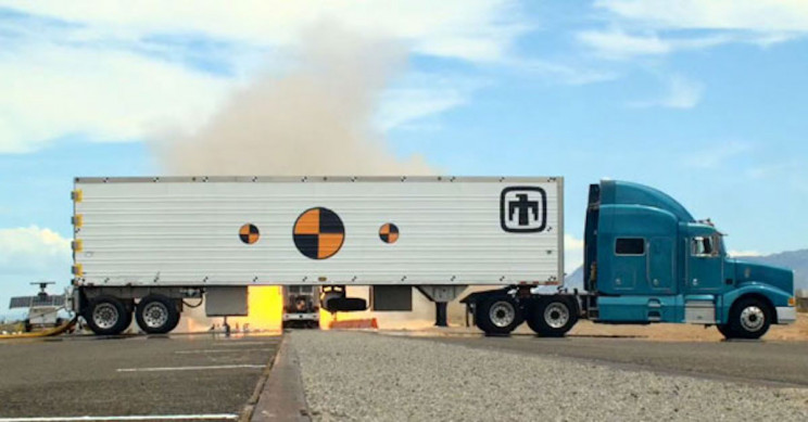 Semi Truck Slams into Tractor Trailer Built to Carry Nuclear Weapons