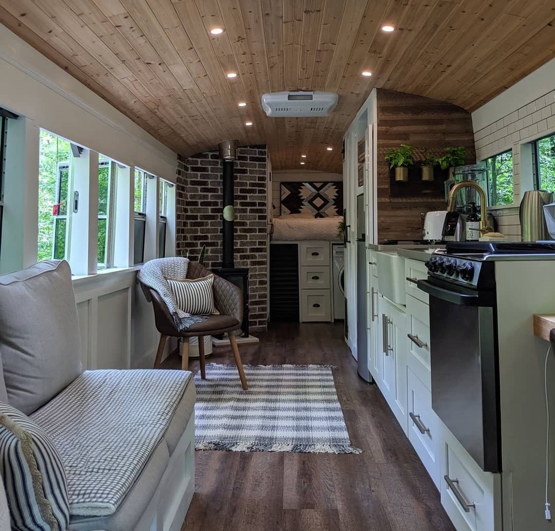 This Couple Converted a School Bus Into Their Dream Travel House This Couple Converted a School Bus Into Their Dream Travel House