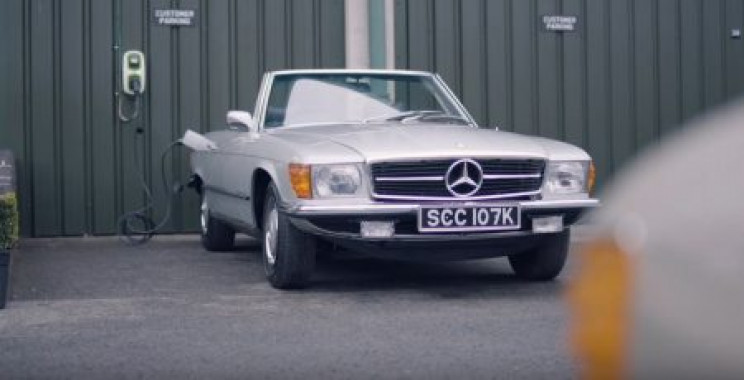 British Shop Creates the World's First Ever All-Electric Classic Mercedes Benz SL British Shop Creates the World's First Ever All-Electric Classic Mercedes Benz SL