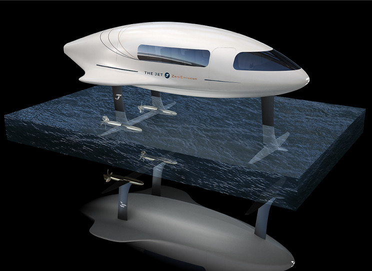 A new hydrogen-powered yacht can soar 3 feet above the water A new hydrogen-powered yacht can soar 3 feet above the water