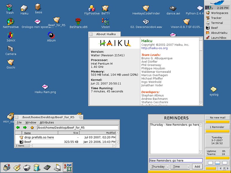 best os software engineering haiku