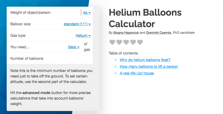 Calculating How Many Helium Balloons It Takes to Lift Anything Calculating How Many Helium Balloons It Takes to Lift Anything