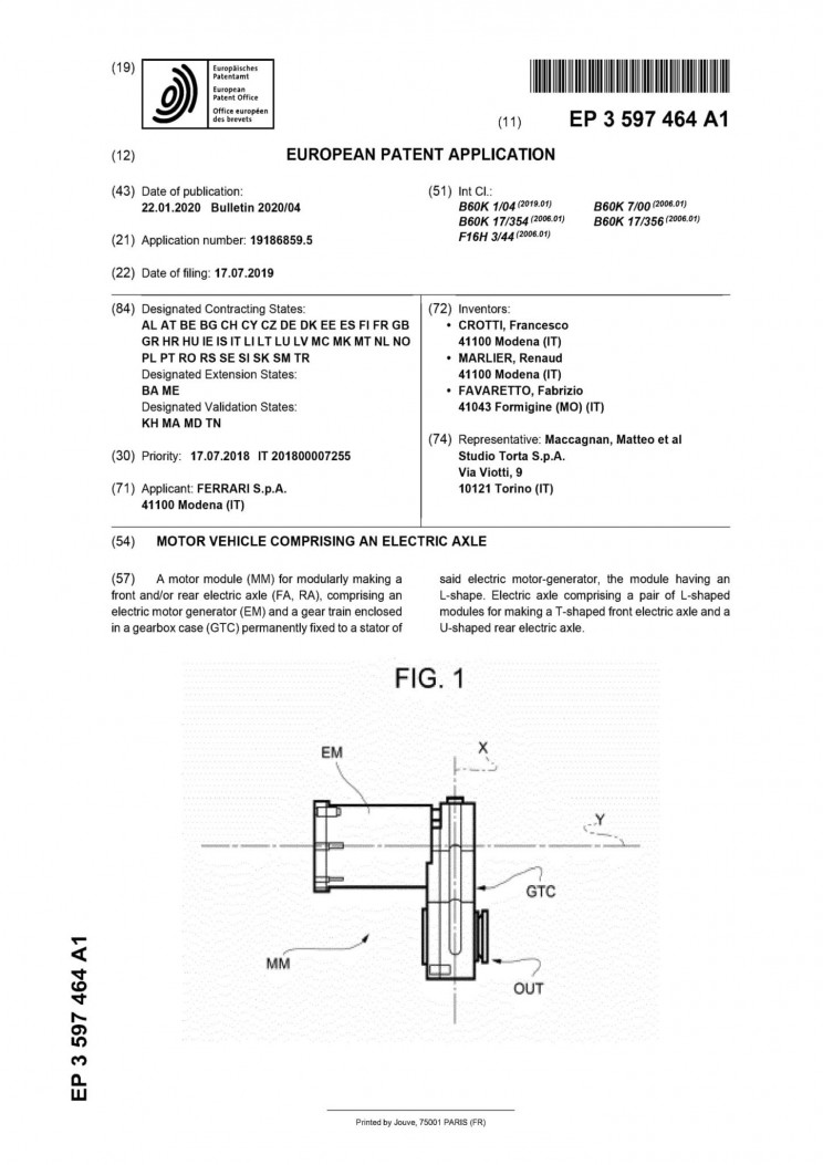 Details of Ferrari's Upcoming Electric Vehicle Leaked in Patent Filing Details of Ferrari's Upcoming Electric Vehicle Leaked in Patent Filing