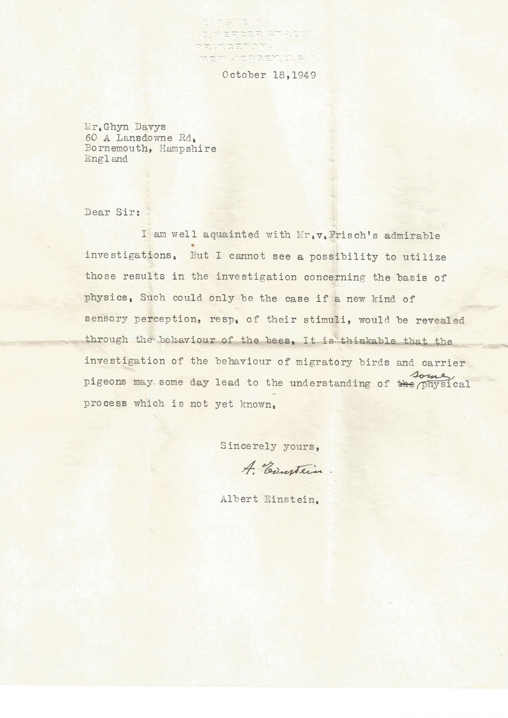 Long-Lost Albert Einstein Letter Predicted Link Between Biology and Physics Long-Lost Albert Einstein Letter Predicted Link Between Biology and Physics