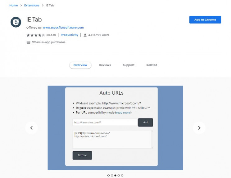 developer chrome extensions ie tab