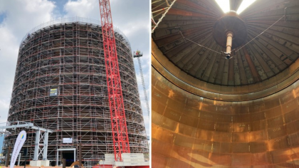 A steel 'thermos tower' in Berlin will be the largest heat storage facility in Europe