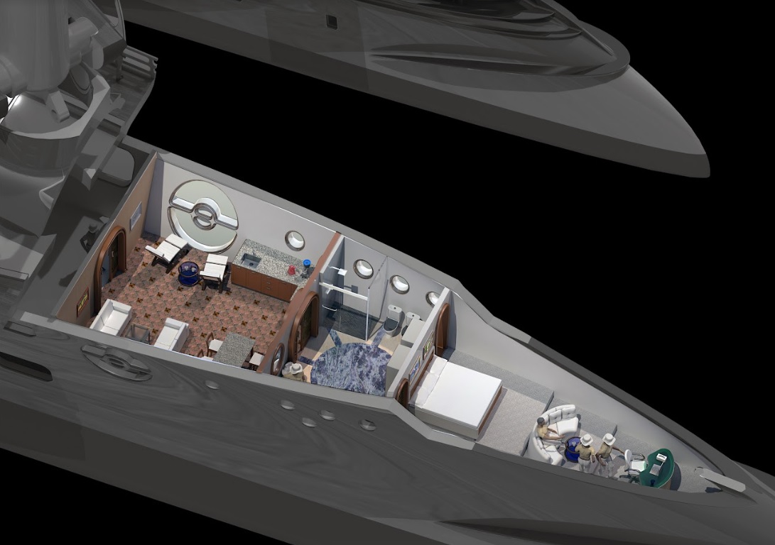 This mega-yacht has two dedicated helipads and a full beam beach club This mega-yacht has two dedicated helipads and a full beam beach club