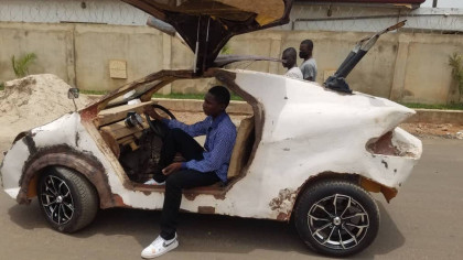 Ghanaian Prodigy Builds $3,000 DIY Car With Scrap Pieces