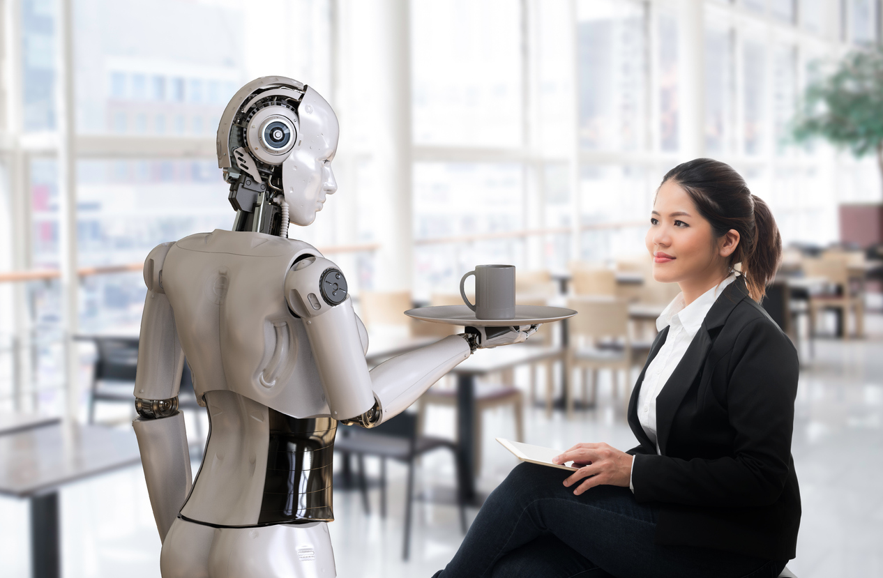 robot and human