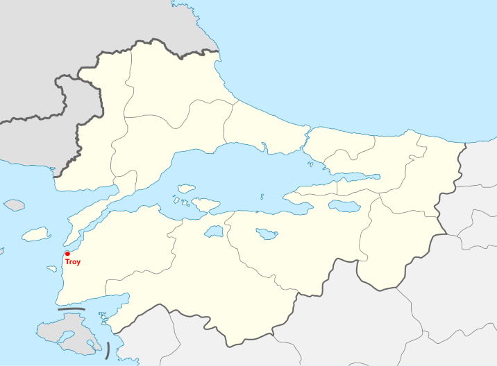 Location of ancient Troy Location of ancient Troy