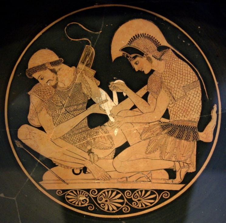 Achilles bandaging Patroclus Achilles bandaging Patroclus