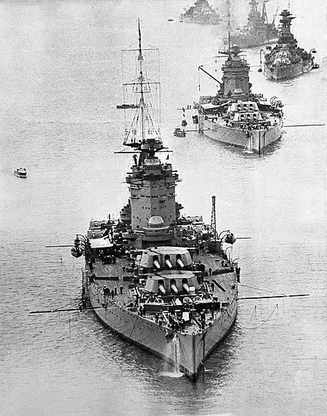 hms nelson from the front