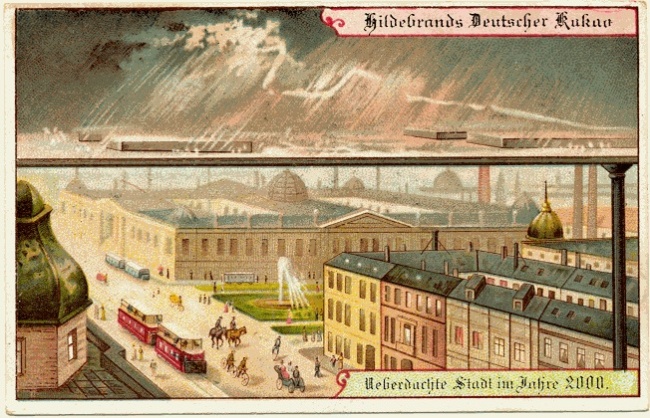 1800s predictions of the future city roofs