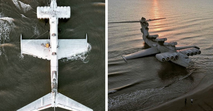 Towing Gone Wrong Left Russia's Ekranoplan Stranded like a Beached Whale