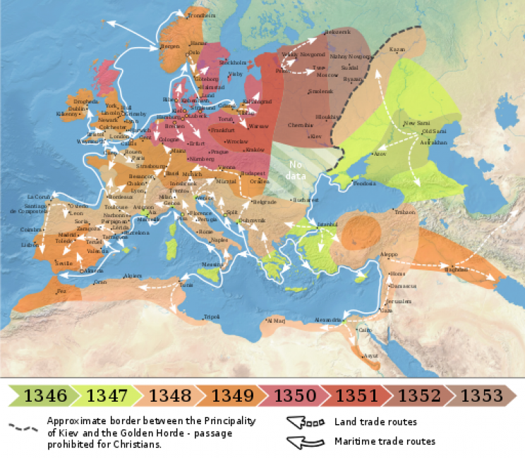 The Spread of the Black Death