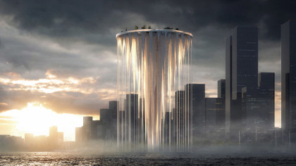 Ethereal Tower with 99 Floating Islands Designed For Shenzhen, China