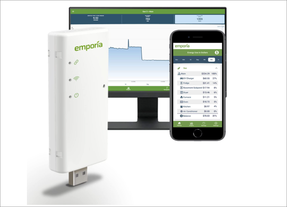 Emporia Vue Energy Monitoring System Energy monitoring system with mobile and PC