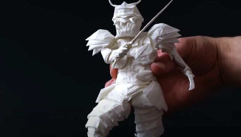 diy origami samurai warrior complete