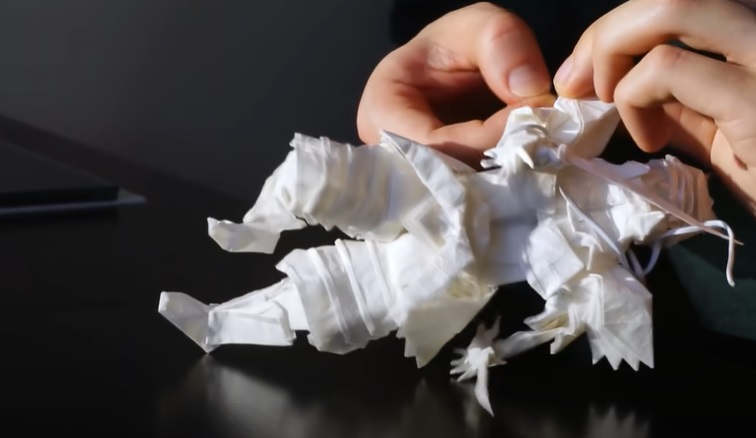 diy origami samurai armor details