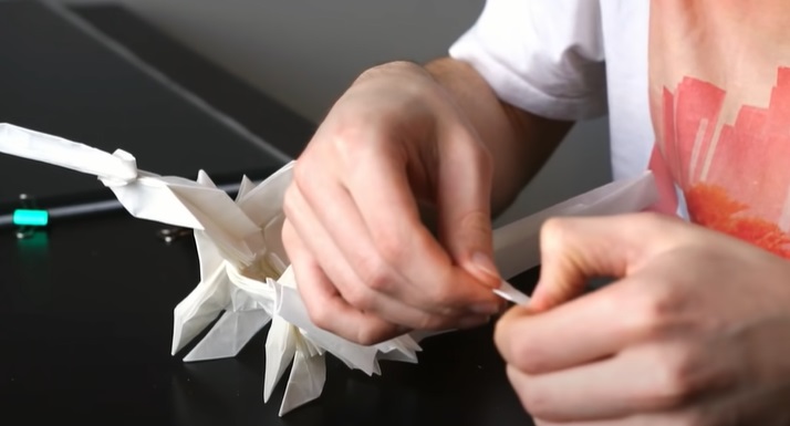 diy origami samurai fine details