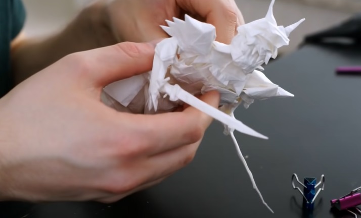 diy origami samurai move body