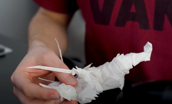 diy origami samurai tease model