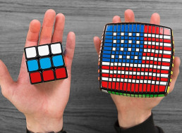 Guy Recreates Flags of Over 50 Different Countries on Rubik's Cubes
