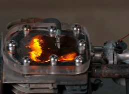 Running a Transparent Engine on Gunpowder Causes Explosion