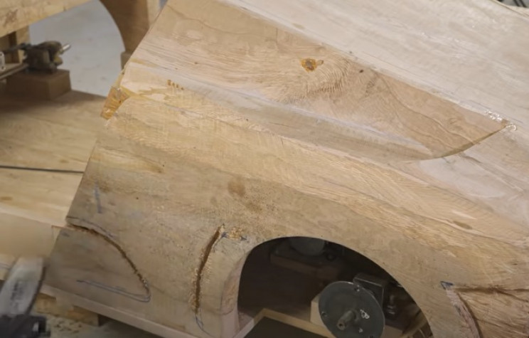 diy carved bugatti main body shape