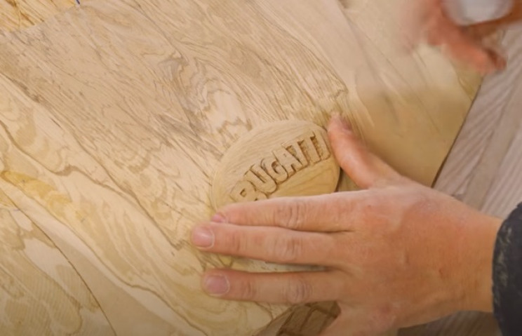 diy wooden bugatti front badge