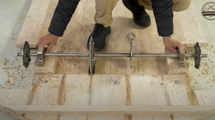 diy carved bugatti rear drive axle