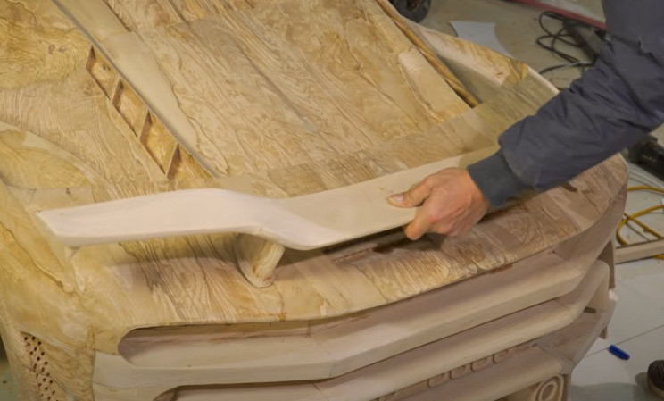 diy wooden bugatti rear spoiler