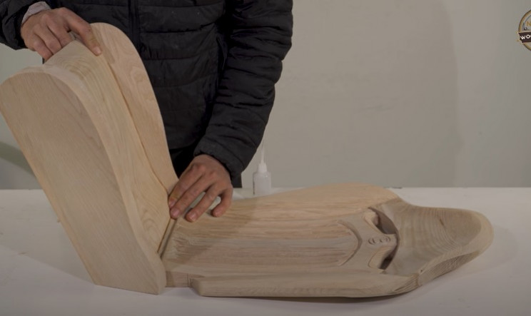 diy carved wood bugatti seats complete