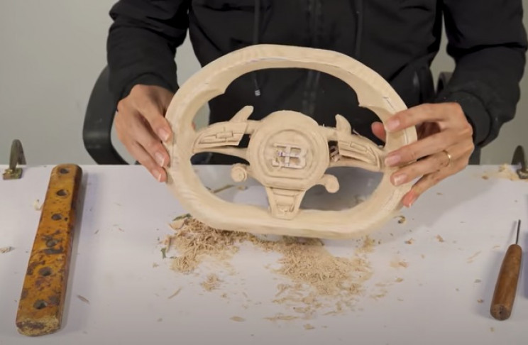 diy wooden bugatti steering wheel complete