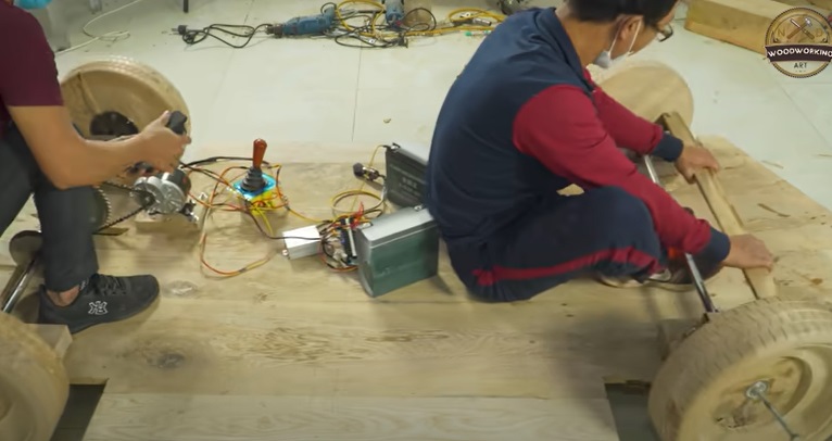 diy carved bugatti drive system